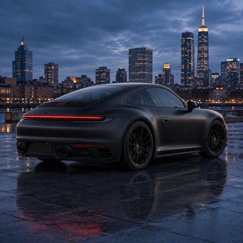 TPU Satin Ceramic Black Vinyl Wrap view 5