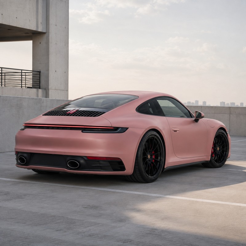 TPU Matte Liquid Metal Shell Pink Vinyl Wrap view 5