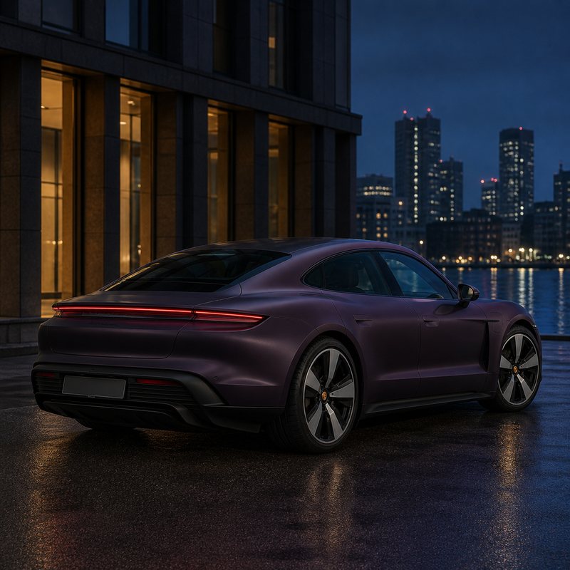 TPU Satin Black Pinot Purple Vinyl Wrap view 5