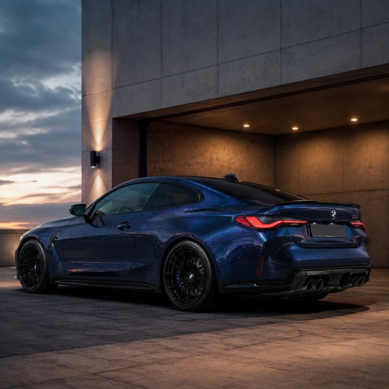 TPU Laser Carbon Fiber Deep Blue Vinyl Wrap view 5