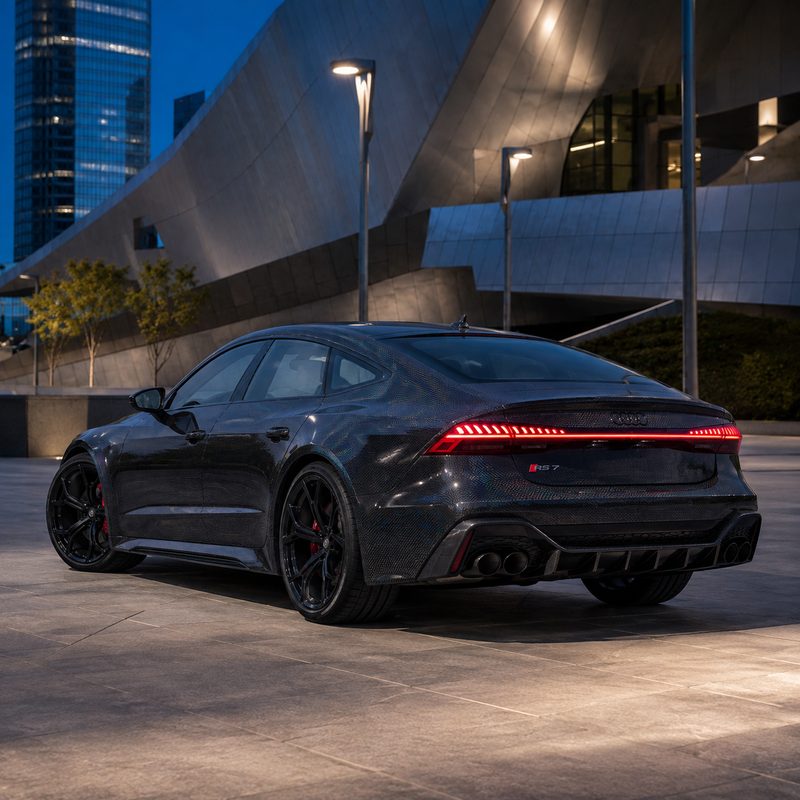 TPU Laser Carbon Fiber Black Vinyl Wrap view 5