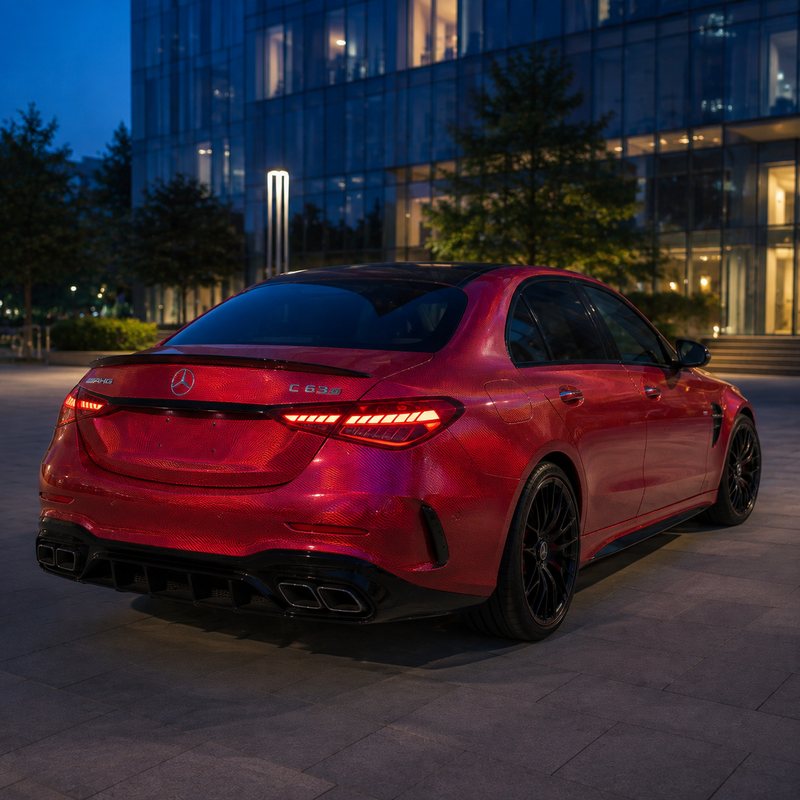 TPU Laser Carbon Fiber Red Vinyl Wrap view 5