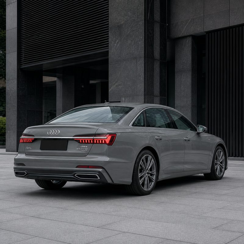 TPU Audi Nardo Grey Vinyl Wrap view 5