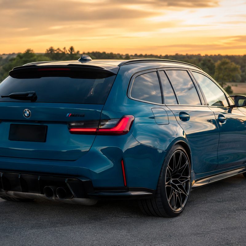 TPU Cement Gray Blue Vinyl Wrap view 5