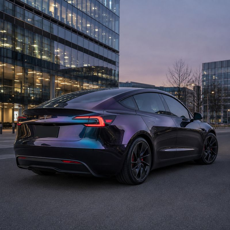 TPU  Seven-color Black Vinyl Wrap view 5