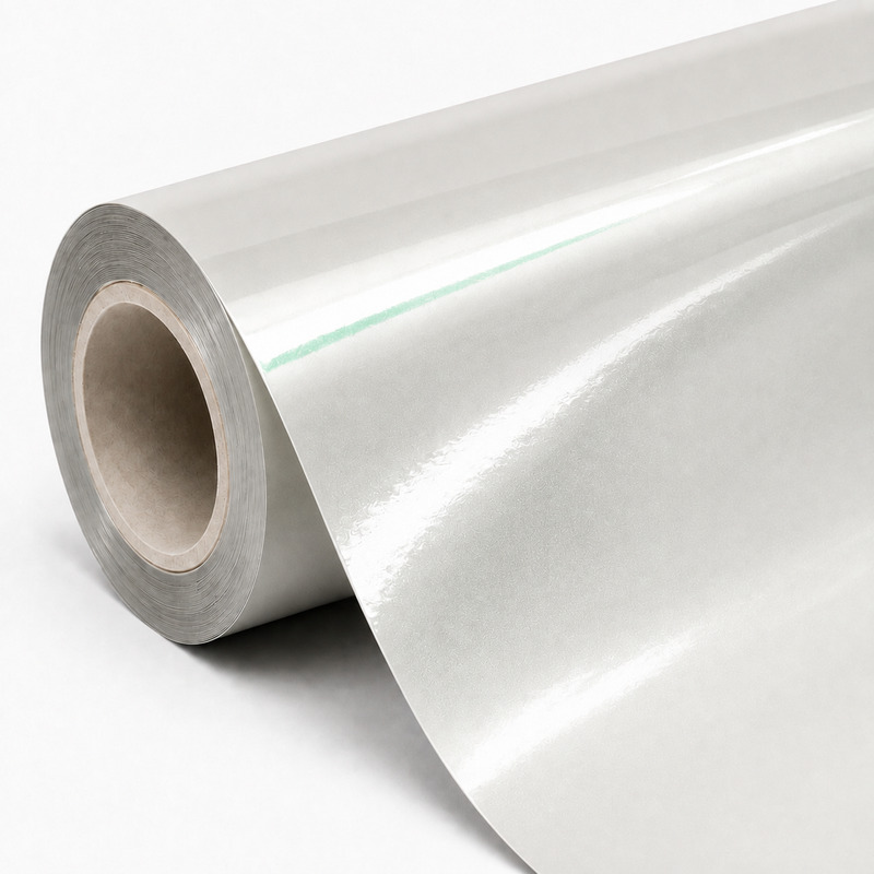 TPU Diamond White Shift Green Vinyl Wrap