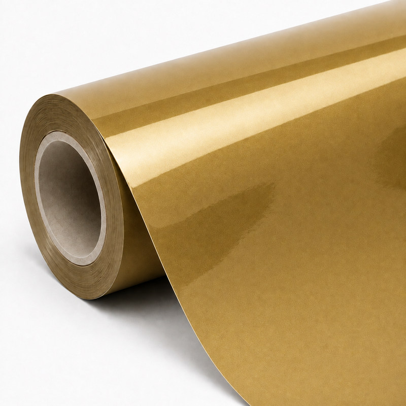 TPU Transparent Diamond Gold Vinyl Wrap