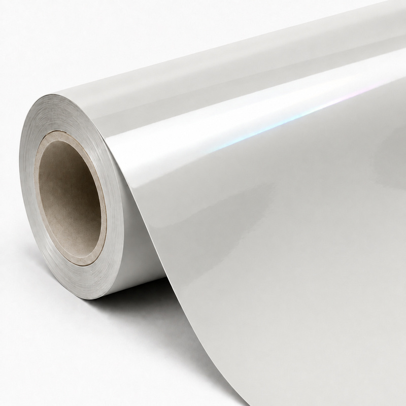 TPU Rainbow Laser White Vinyl Wrap
