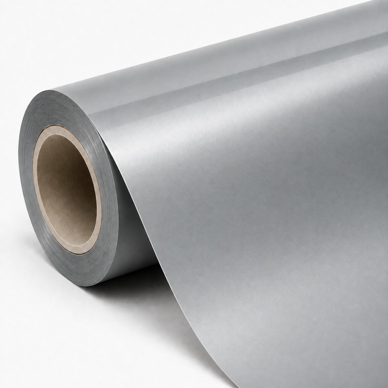 TPU Satin Metallic Silver Vinyl Wrap