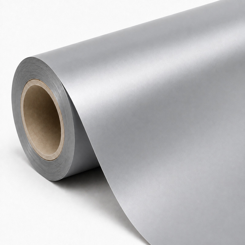 TPU Satin Liquid Metallic Silver Vinyl Wrap