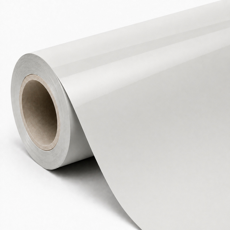 TPU Satin Piano White Vinyl Wrap