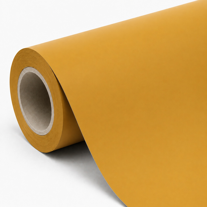TPU Matte Maple Leaf Yellow Vinyl Wrap
