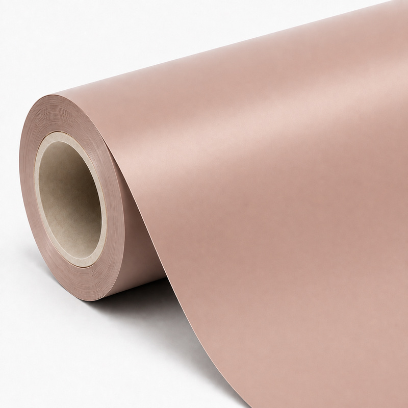 TPU Satin Oolong Milk Tea Pink Vinyl Wrap