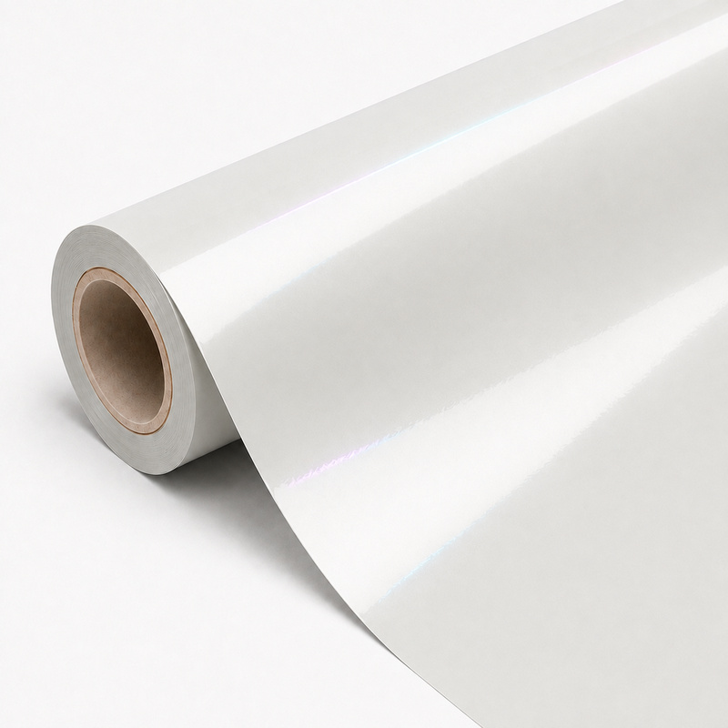 TPU Rainbow Laser White Vinyl Wrap view 3