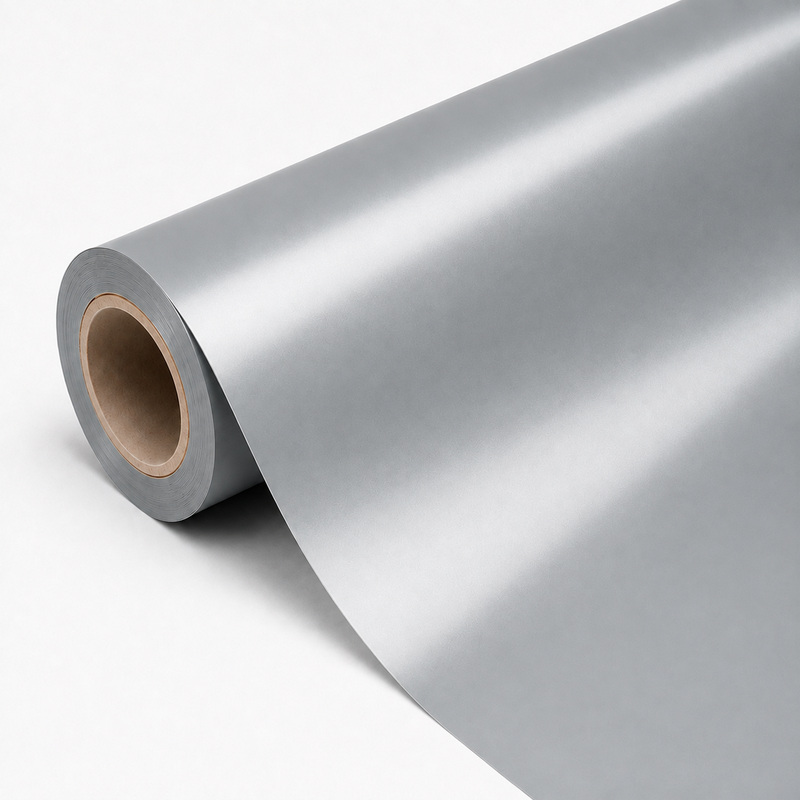 TPU Satin Liquid Metallic Silver Vinyl Wrap view 3
