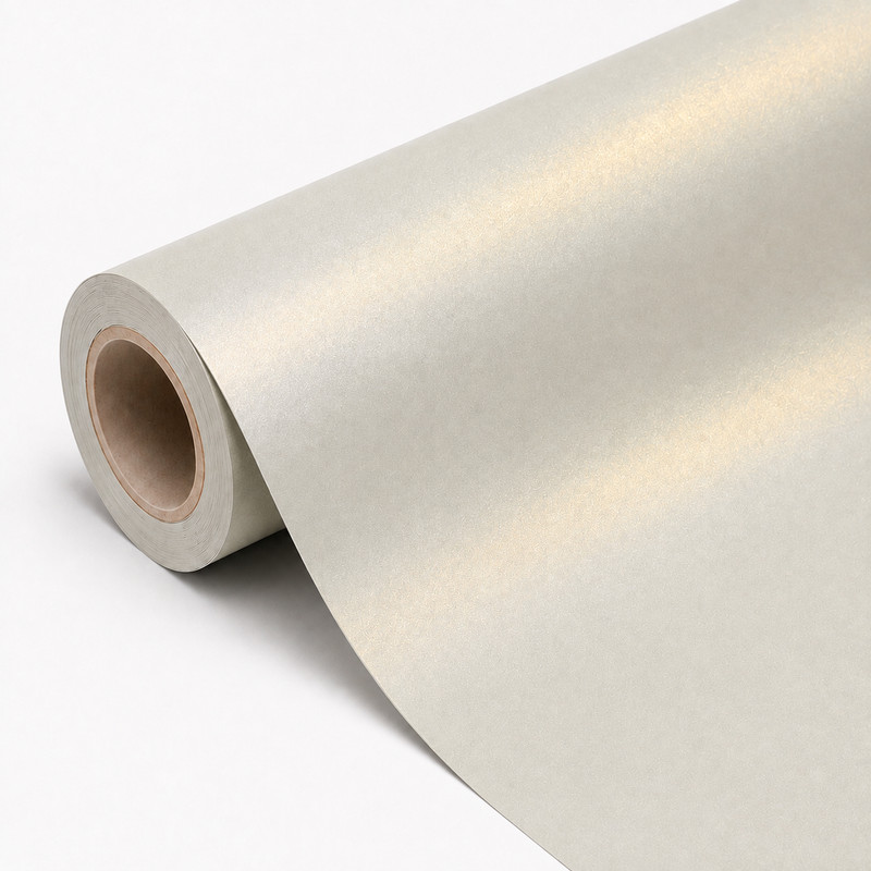 TPU Satin White To Diamond Gold Chameleon Vinyl Wrap view 3
