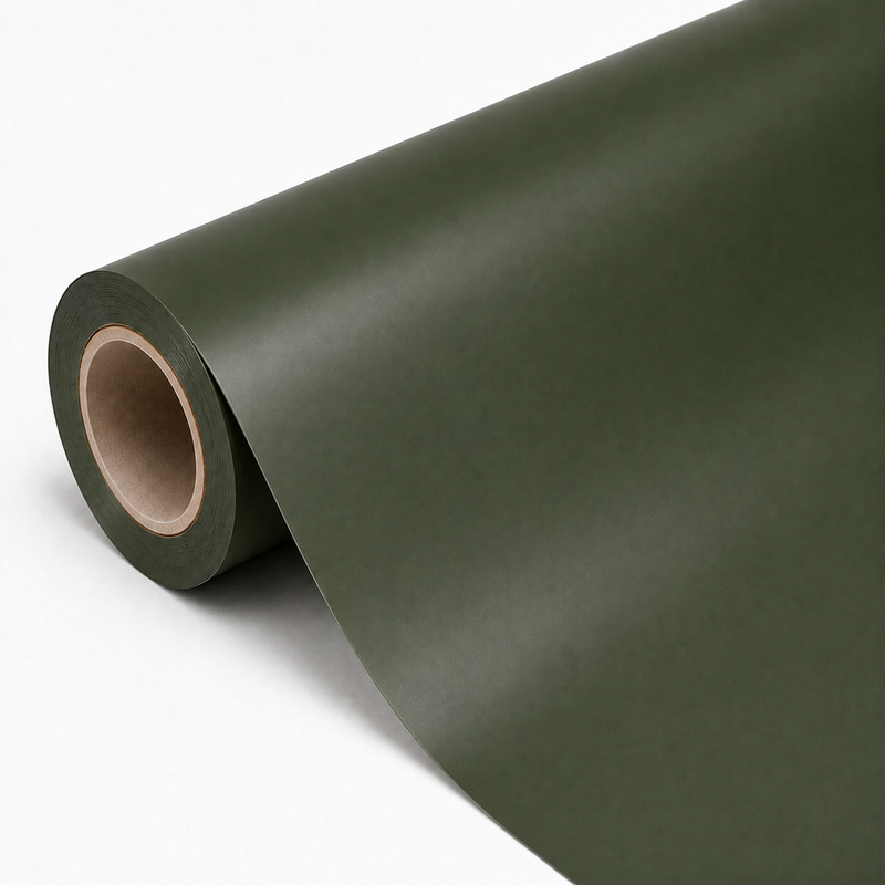TPU Satin Army Green Vinyl Wrap view 3