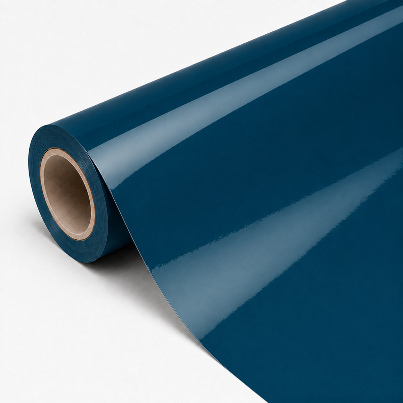 TPU Cement Gray Blue Vinyl Wrap view 3