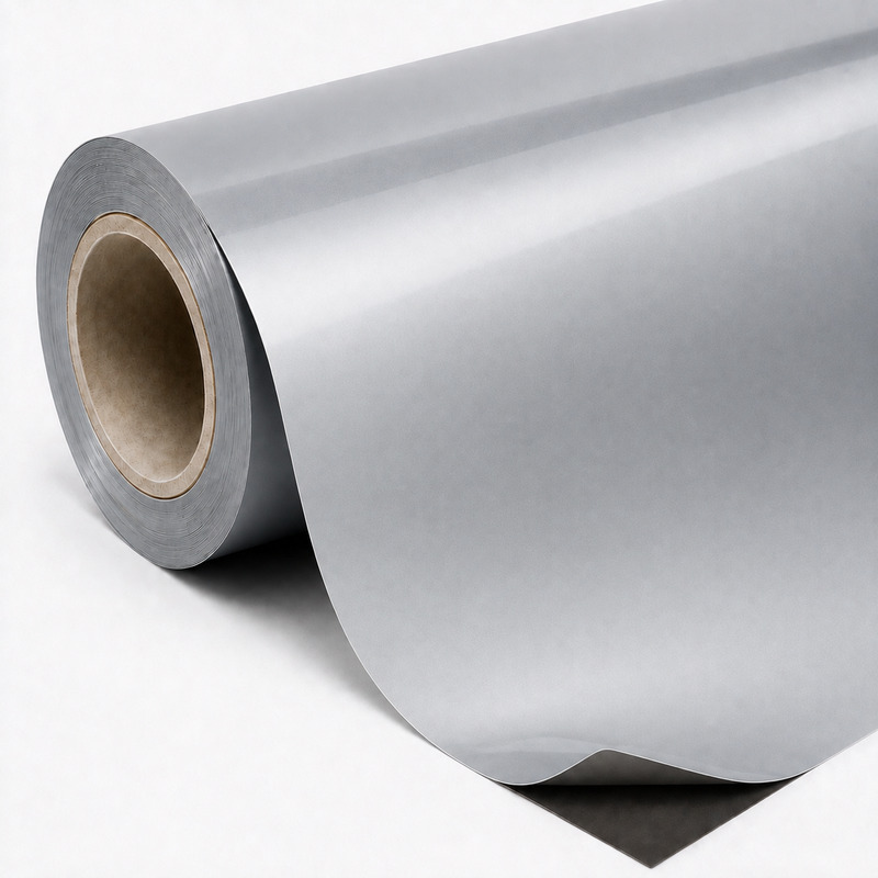 TPU Satin Liquid Metallic Silver Vinyl Wrap view 6