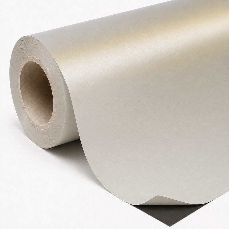 TPU Satin White To Diamond Gold Chameleon Vinyl Wrap view 6