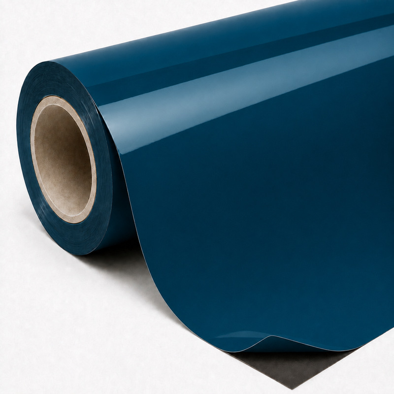TPU Cement Gray Blue Vinyl Wrap view 6